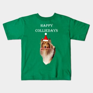 Happy Colliedays Christmas Collie Kids T-Shirt